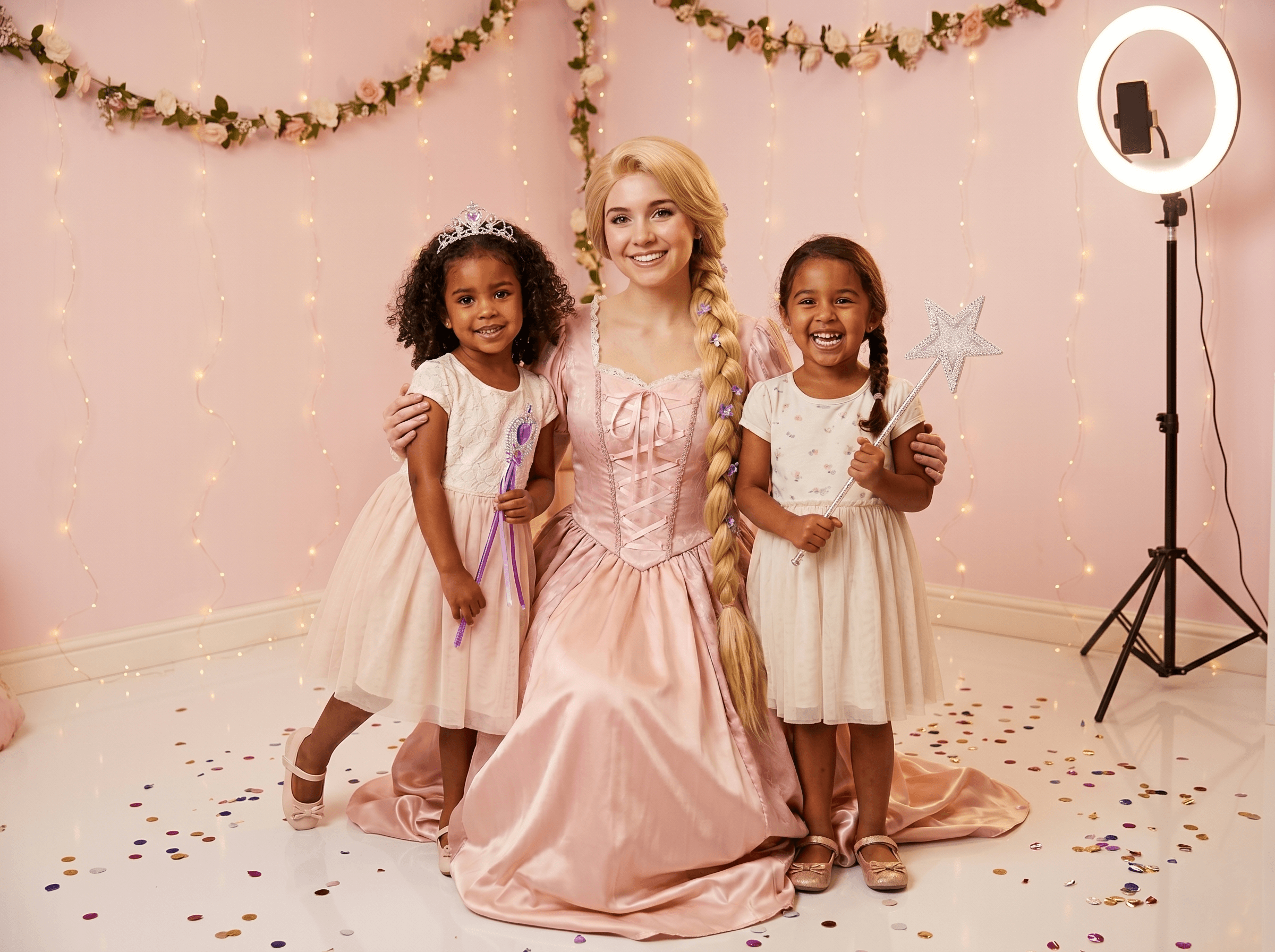 Princess photo shoot with children at Little Dreams